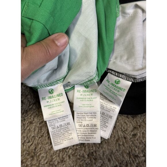 JCREW Green Black Linen Blend Scallop Hem Shorts Lot Of 3 Casual Preppy 16 READ - Picture 4 of 12